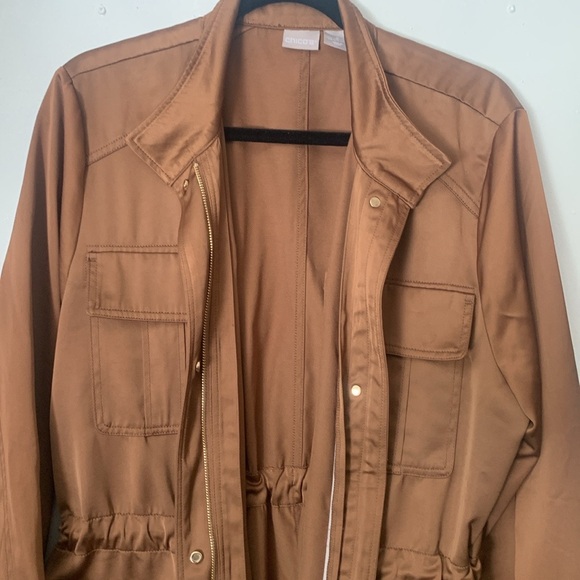 Chicos Silk Jacket With Belt - Picture 5 of 15